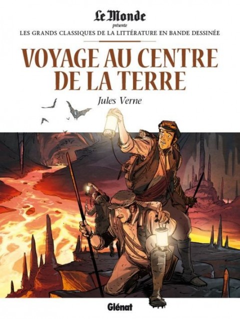 Couverture de l'album Les Grands Classiques de la littérature en bande dessinée Tome 5 Voyage au centre de la Terre