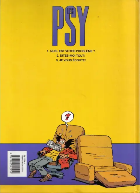 Verso de l'album Les Psy Tome 3 Je vous écoute !