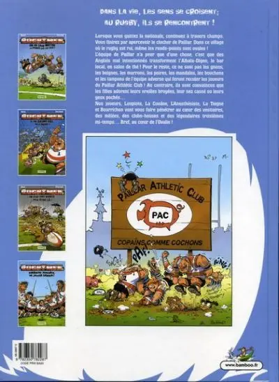 Verso de l'album Les Rugbymen Tome 4 Dimanche prochain, on jouera samedi !