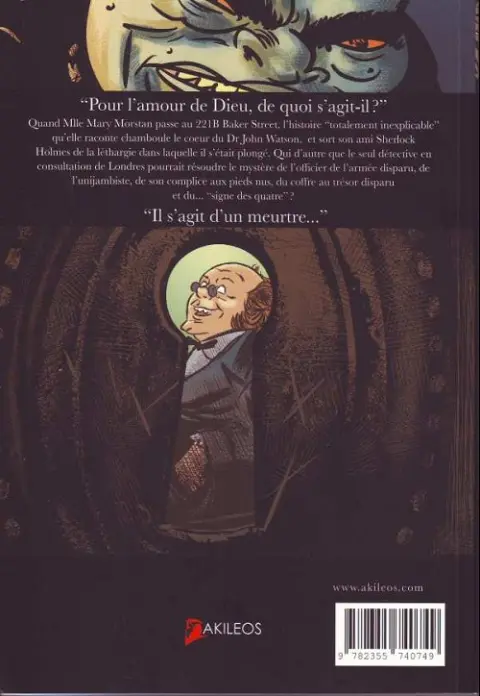 Verso de l'album Une histoire illustrée de Sherlock Holmes Tome 3 Le Signe des quatre