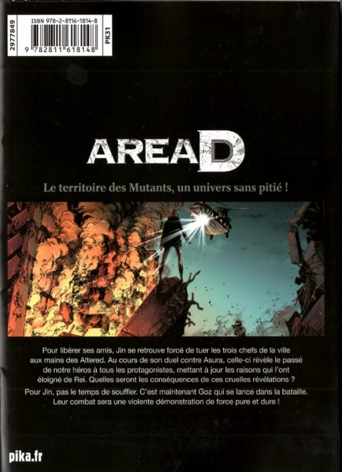 Verso de l'album Area D - Le Territoire des mutants 6 Les Chaînes du roi des fauves