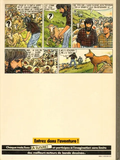 Verso de l'album Arrière-pays Tome 1
