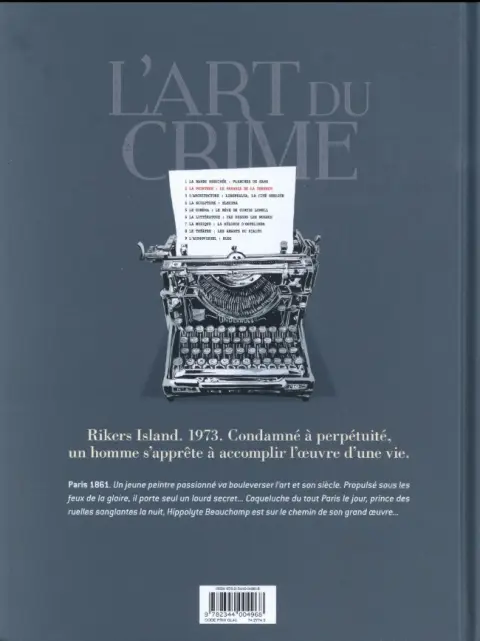 Verso de l'album L'Art du crime Tome 2 Le paradis de la terreur