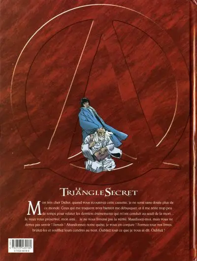 Verso de l'album Le Triangle secret Tome 1 Le testament du fou