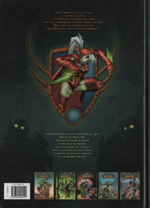 Verso de l'album World of Warcraft Soleil Productions Tome 5 Face à face