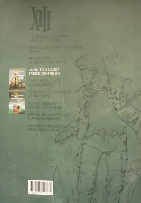 Verso de l'album XIII Volume 4 La Nuit du 3 août / Treize contre un