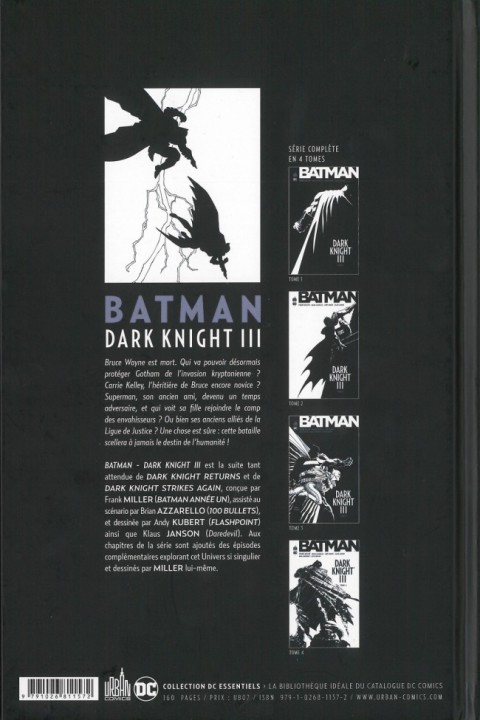 Verso de l'album Batman - Dark Knight III Tome 4
