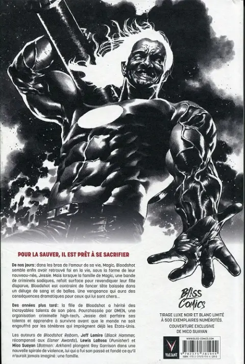 Verso de l'album Bloodshot Salvation Tome 1 Le Livre de la vengeance