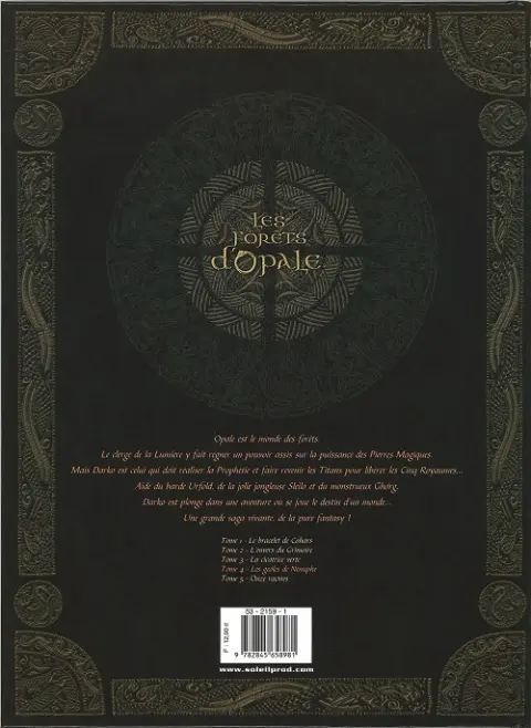 Verso de l'album Les Forêts d'Opale Tome 4 Les geôles de Nénuphe