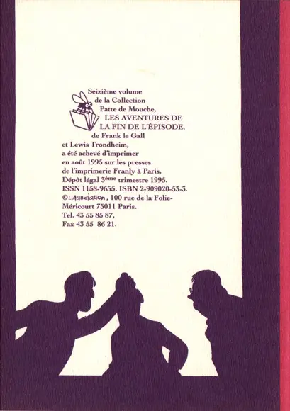 Verso de l'album Les Aventures de la fin de l'épisode
