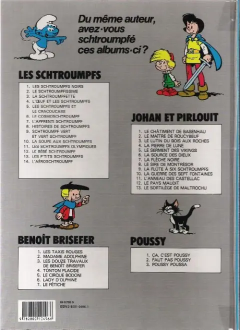 Verso de l'album Poussy Tome 1 Ca, c'est poussy