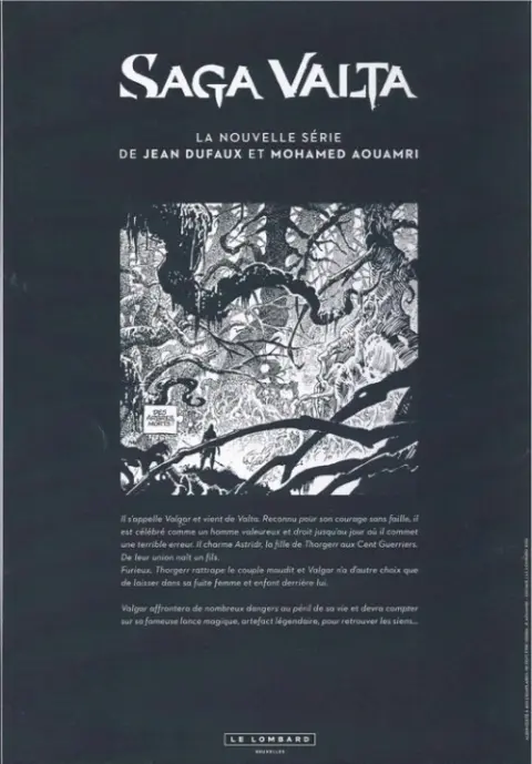 Verso de l'album Saga Valta Tome 1