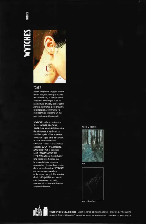 Verso de l'album Wytches Tome 1
