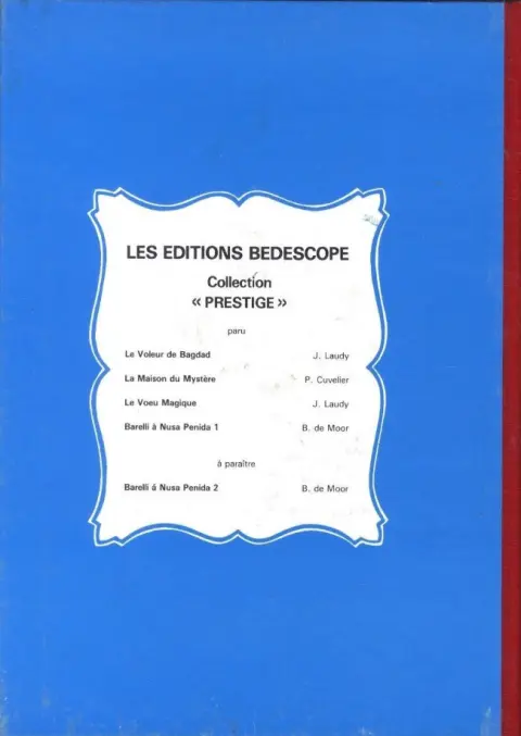 Verso de l'album Barelli Tome 5 Mr Barelli à Nusa Penida - tome 1