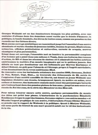 Verso de l'album Wolinski - 50 ans de dessins