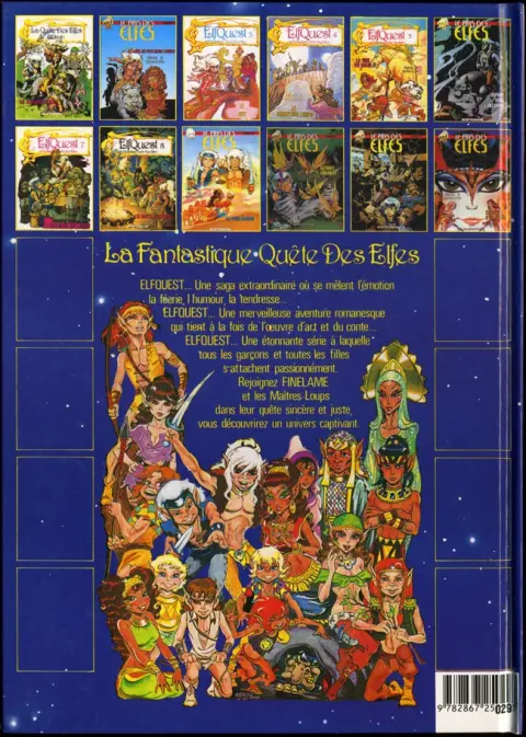 Verso de l'album ElfQuest - La Fantastique quête des elfes Tome 12 En quête d'un avenir
