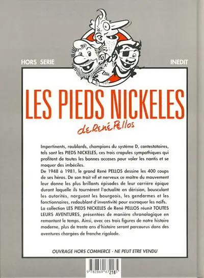 Verso de l'album Les Pieds Nickelés Hors série inédit Tome 1