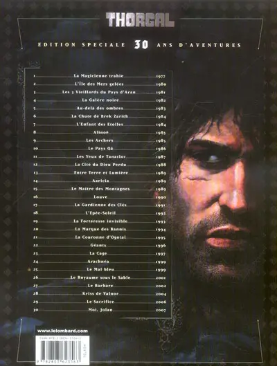 Verso de l'album Thorgal Tome 25 Le mal bleu