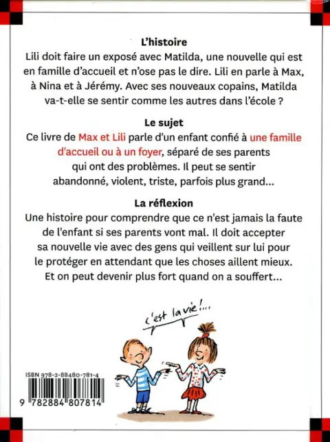 Verso de l'album Ainsi va la vie Tome 116 La copine de Lili est en famille d'accueil