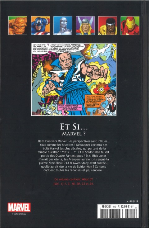 Verso de l'album Marvel Comics - La collection de référence Tome 119 Et Si... Marvel?