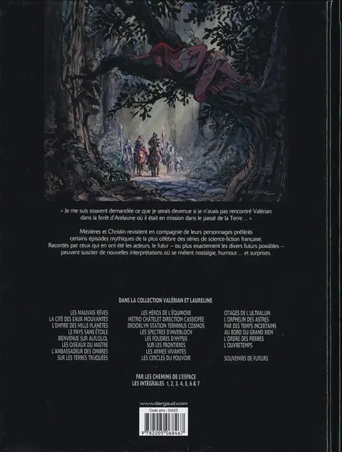 Verso de l'album Valérian Tome 22 Souvenirs de Futurs