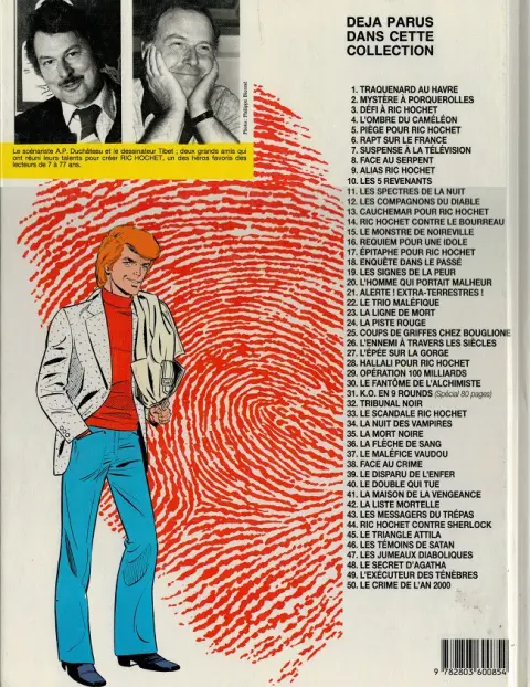 Verso de l'album Ric Hochet Tome 14 Ric Hochet contre le bourreau