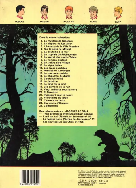 Verso de l'album La Patrouille des Castors Tome 20 El Demonio