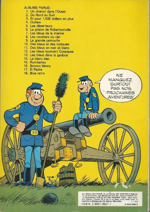 Verso de l'album Les Tuniques Bleues Tome 14 Le blanc-bec