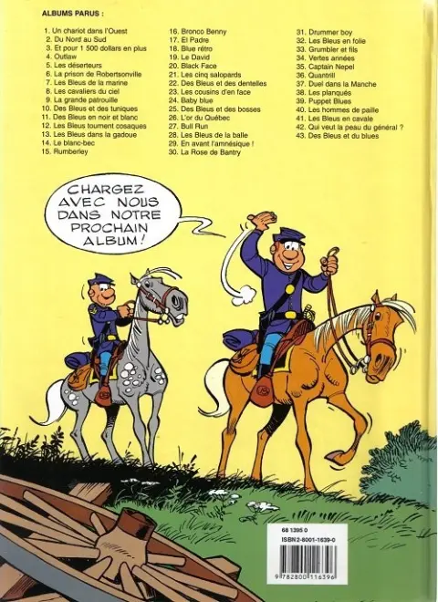 Verso de l'album Les Tuniques Bleues Tome 29 En avant l'amnésique !