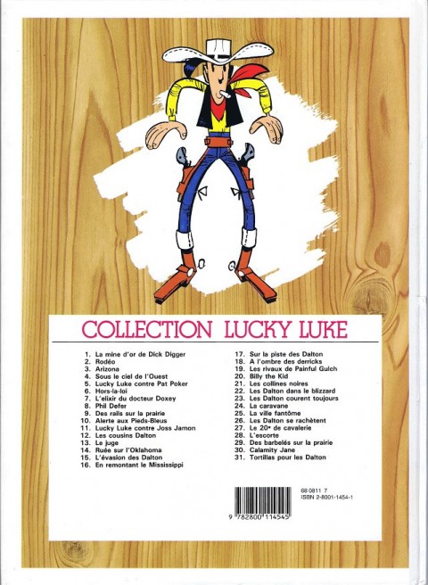 Verso de l'album Lucky Luke Tome 14 Ruée sur l'Oklahoma