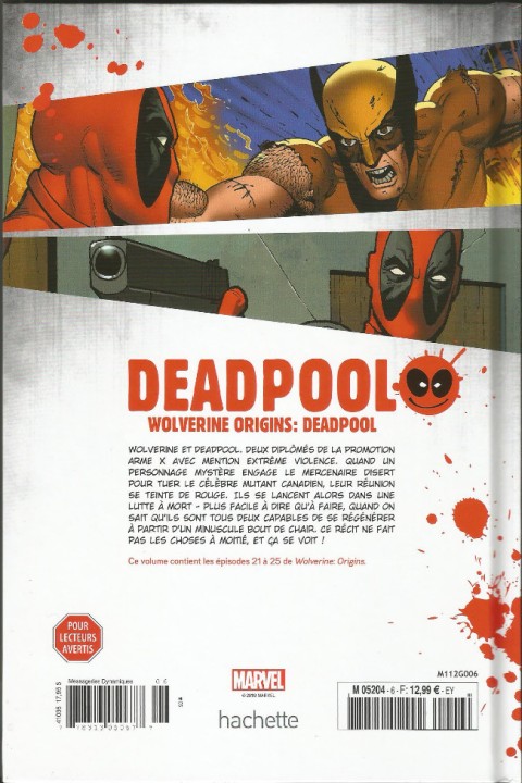 Verso de l'album Deadpool - La collection qui tue Tome 6 Wolverine origins: Deadpool