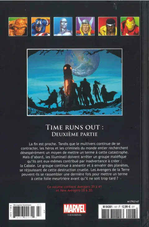 Verso de l'album Marvel Comics - La collection de référence Tome 147 Times Runs Out - Deuxième Partie