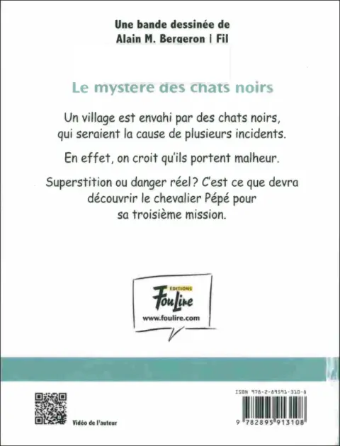 Verso de l'album Les aventures de Pépé 3 Le mystère des chats noirs
