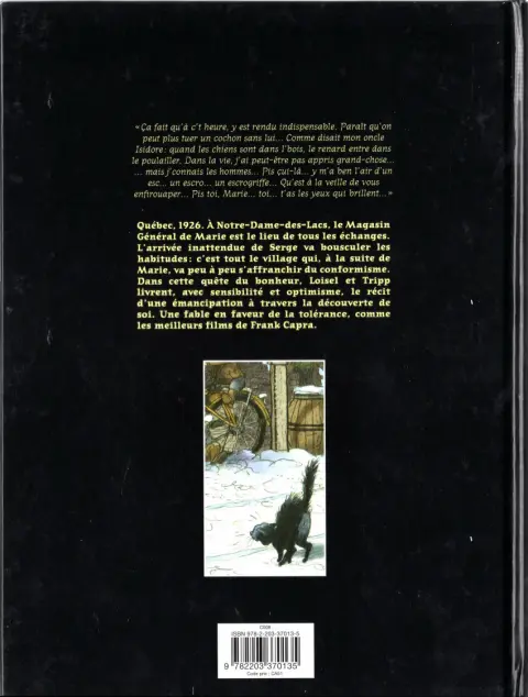 Verso de l'album Magasin général Tome 2 Serge