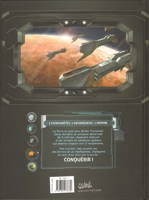 Verso de l'album Conquêtes Tome 4 Uranie