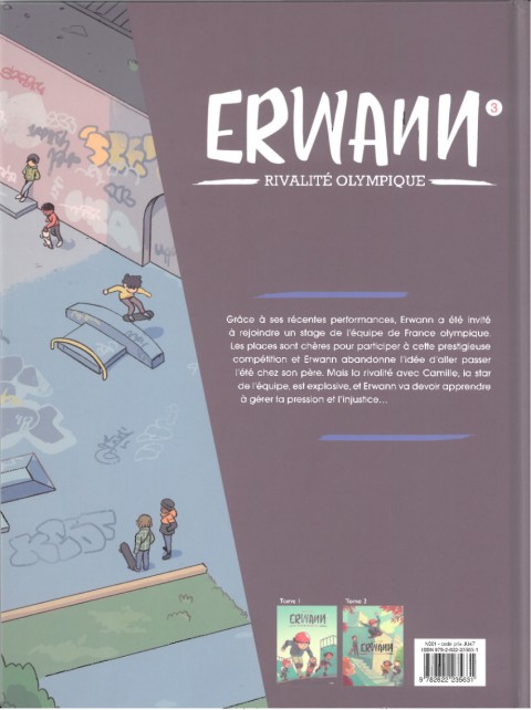 Verso de l'album Erwann 3 Rivalité olympique