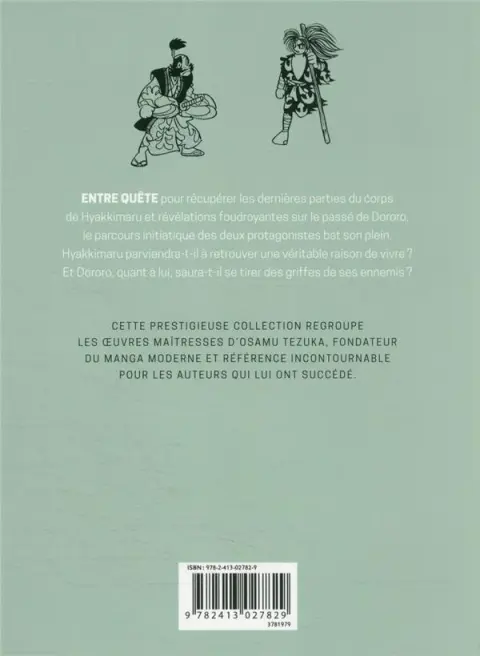 Verso de l'album Dororo Intégrale - Volume 2