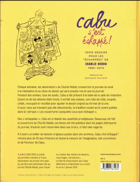 Verso de l'album Cabu s'est échappé !