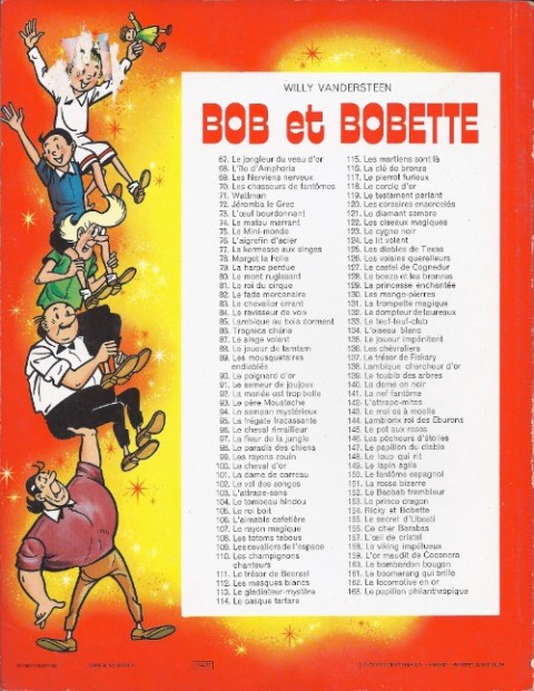 Verso de l'album Bob et Bobette Tome 77 La kermesse aux singes