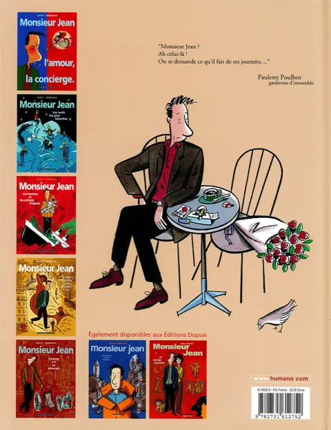 Verso de l'album Monsieur Jean Tome 1 Monsieur Jean, l'amour, la concierge