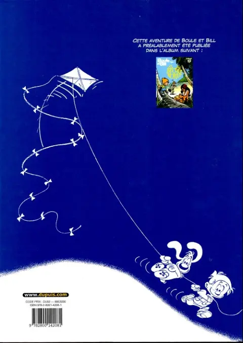 Verso de l'album Boule & Bill Tome 22 Globe-trotters
