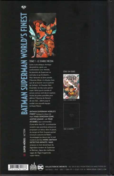 Verso de l'album Batman Superman World's finest 1 Le diable Nezha