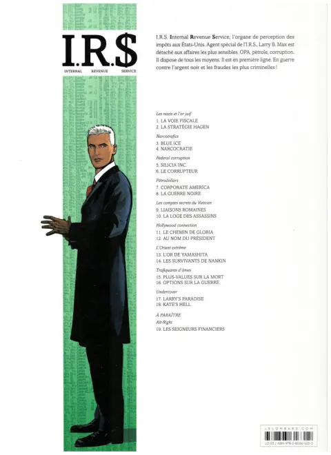 Verso de l'album I.R.$. Tome 3 Blue Ice