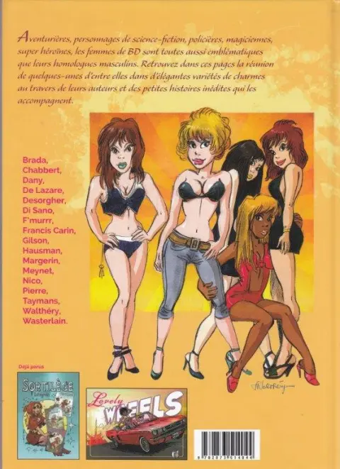 Verso de l'album Femmes de BD