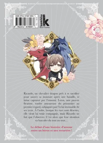 Verso de l'album Fleurs & dragons 1
