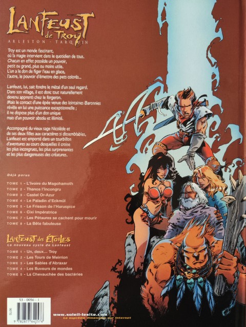 Verso de l'album Lanfeust de Troy Tome 1 L'Ivoire du Magohamoth