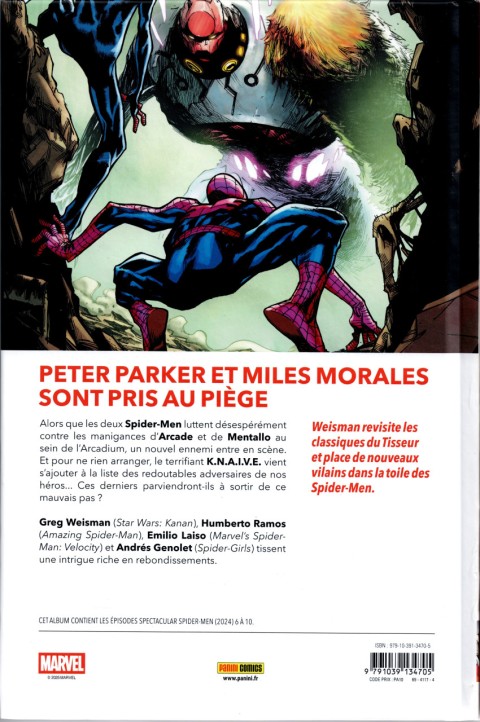 Verso de l'album The spectacular Spider-Men 2 Elémentaire