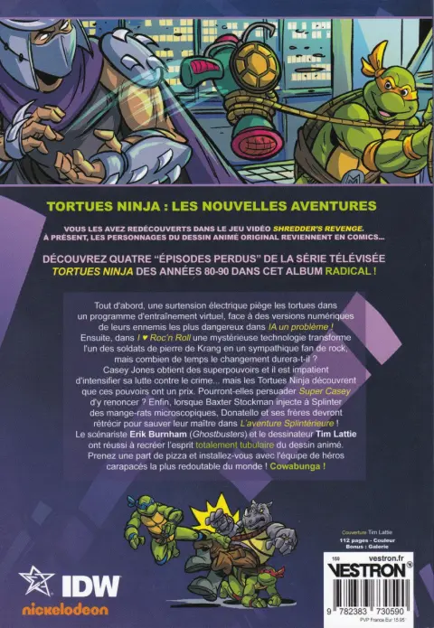 Verso de l'album Teenage Mutant Ninja Turtles : Saturday Morning Adventures 1