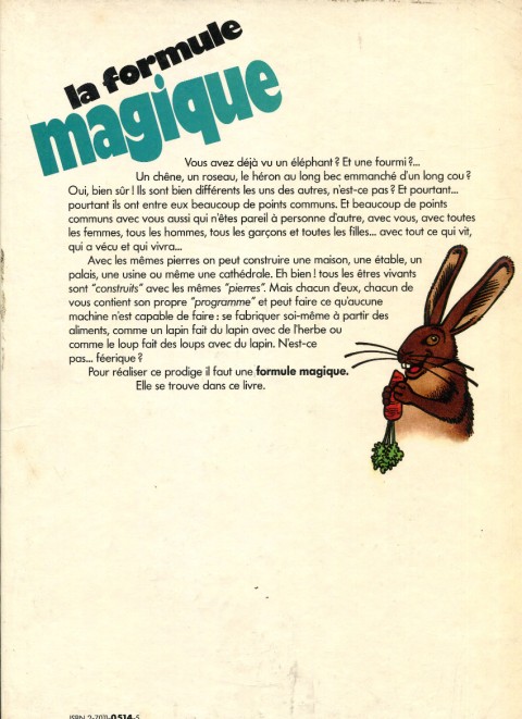 Verso de l'album La vie ? C'est féerique ! La formule magique