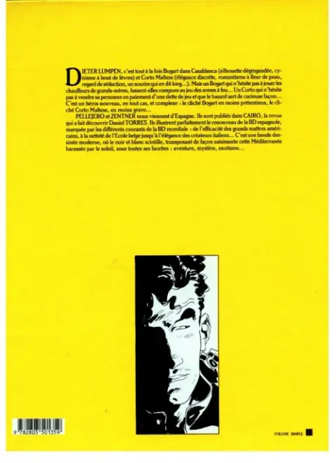Verso de l'album Les Aventures de Dieter Lumpen Tome 1 Le poignard d'Istamboul